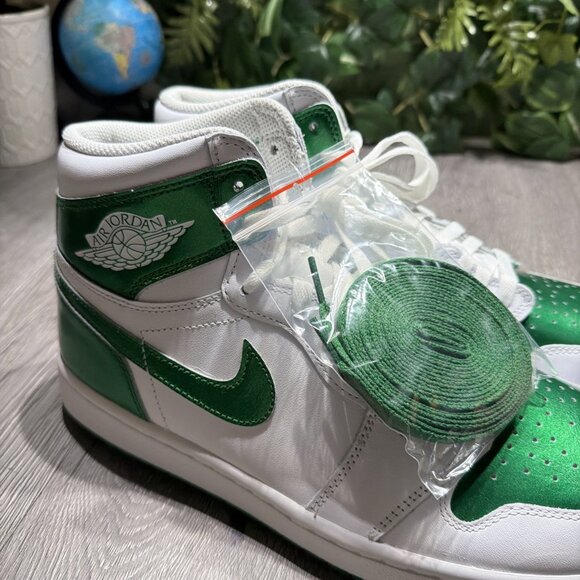 Nike Air Jordan 1 High G Pine Green Metallic White Mens Size 11.5 Golf Shoes New main image 7